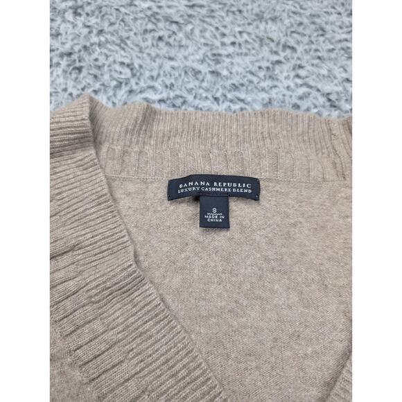 Banana Republic Sweater Women Small Brown Stretch Classiccore V Neck Casual Long - Picture 2 of 7